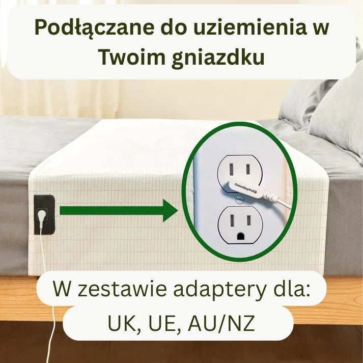 Prześcieradło GroundingWell — 95% organicznej bawełny, 5% czystego srebra
